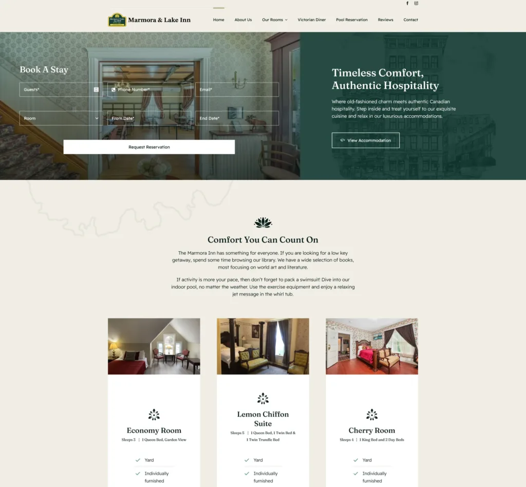 Marmora & Lake Inn – Desktop 1